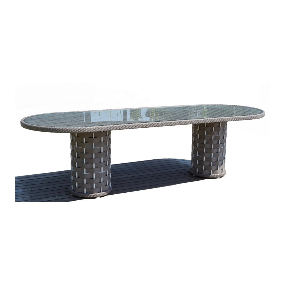 Strips Oval 8 Seat Dining Table