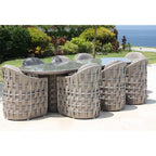 Strips Oval 8 Seat Dining Table
