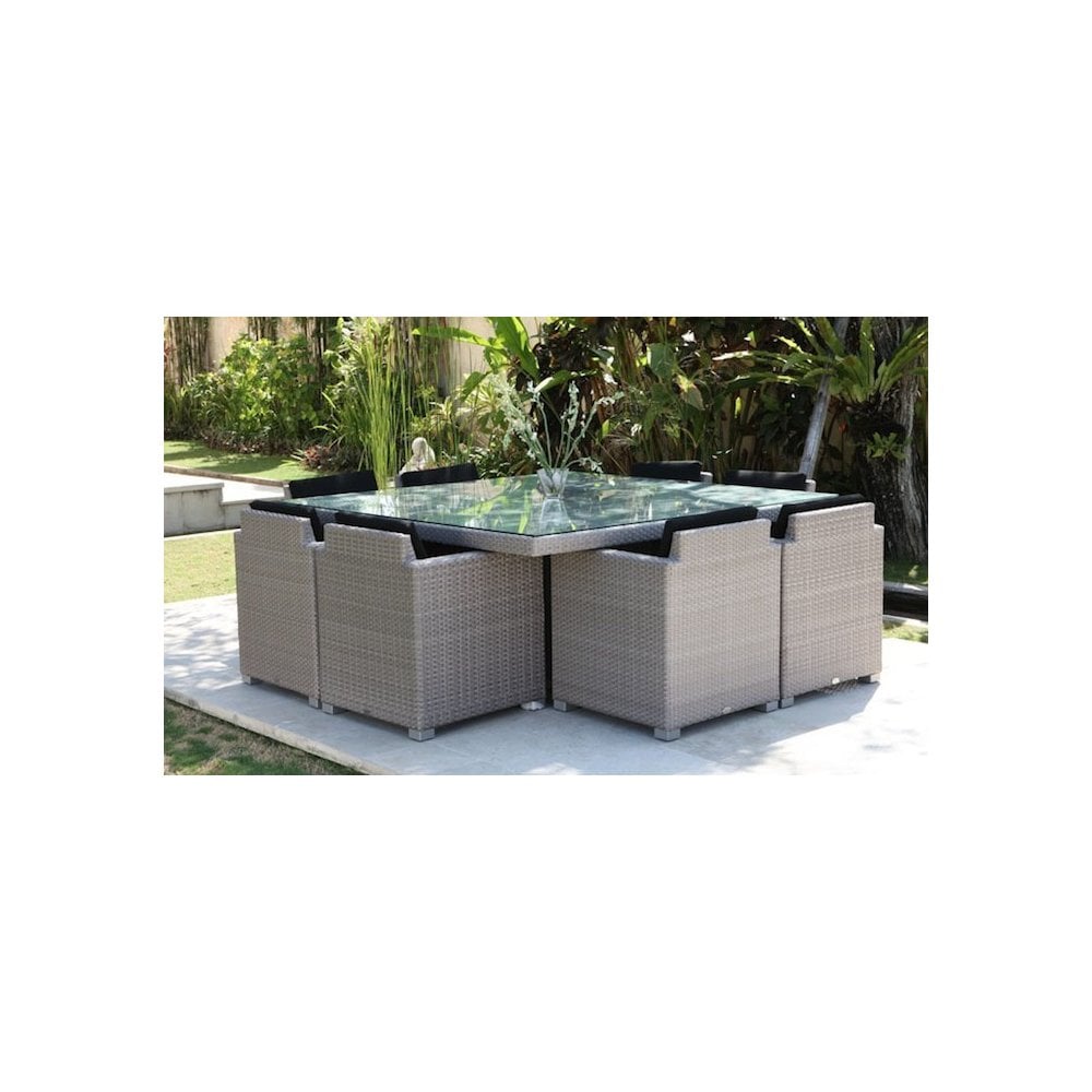 Pacific 8 Seat Square Dining Set