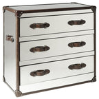 Howard Steel/Leather Chest Of Drawers