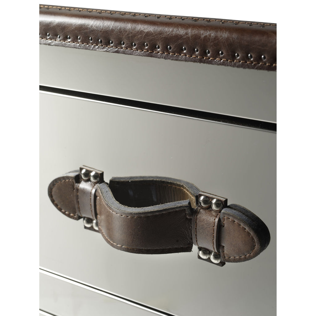 Howard Steel/Leather Chest Of Drawers