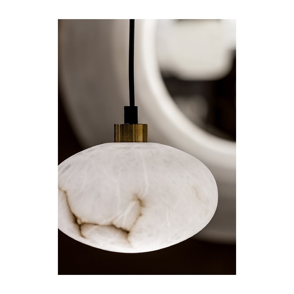 Saucer Alabaster Cluster Light