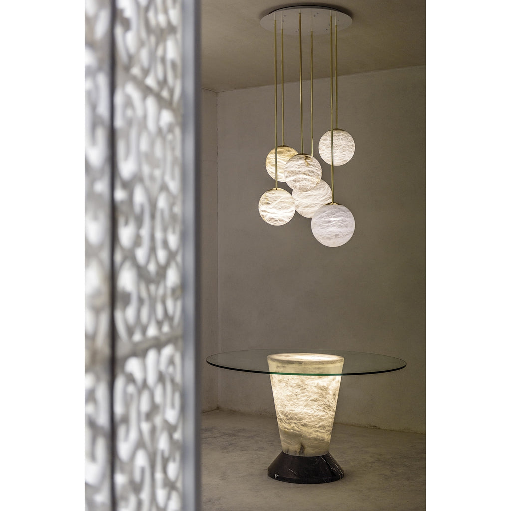 Orion Alabaster Cluster Light 6 Spheres