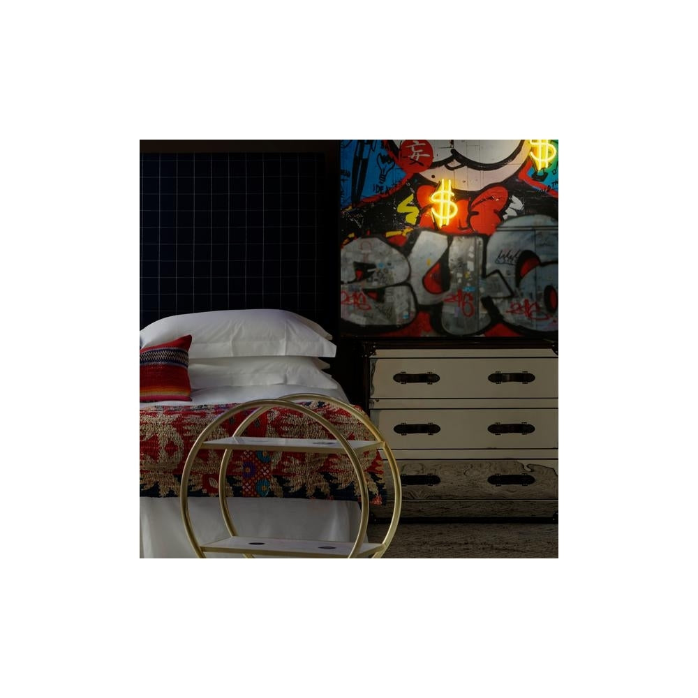 Howard Steel/Leather Chest Of Drawers