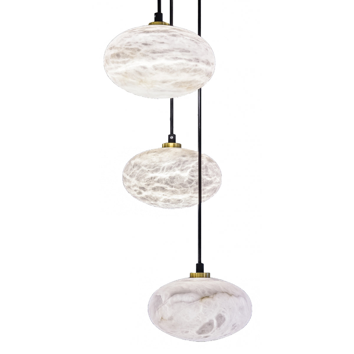 Saucer Alabaster Cluster Light