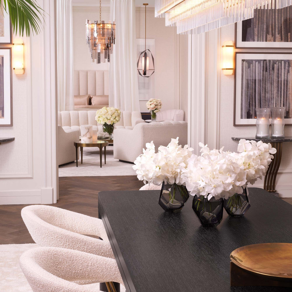 East rectangular Chandelier