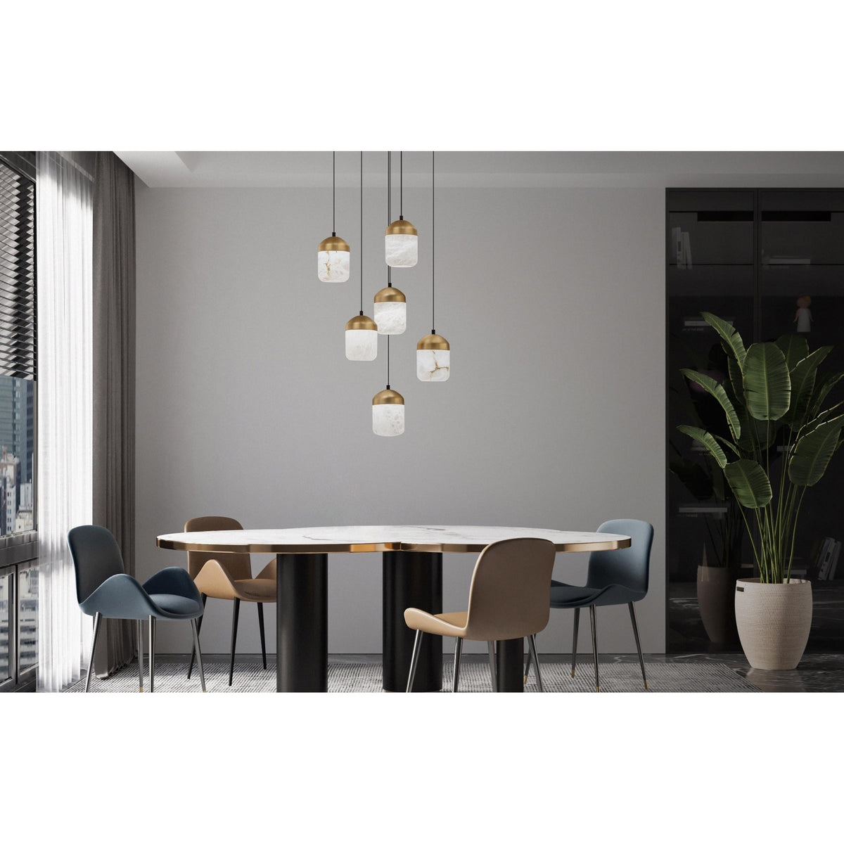 Acorn Alabaster Cluster Light
