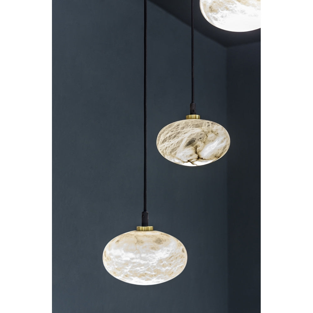 Saucer Alabaster Cluster Light