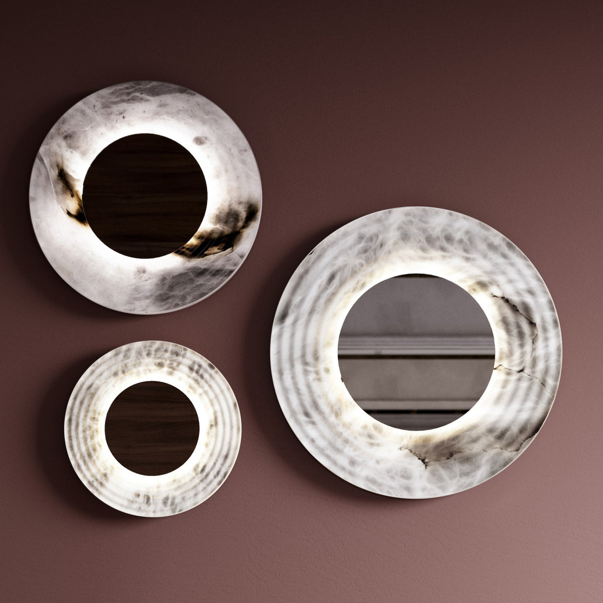 Amphi Alabaster Wall Light Set Of 2