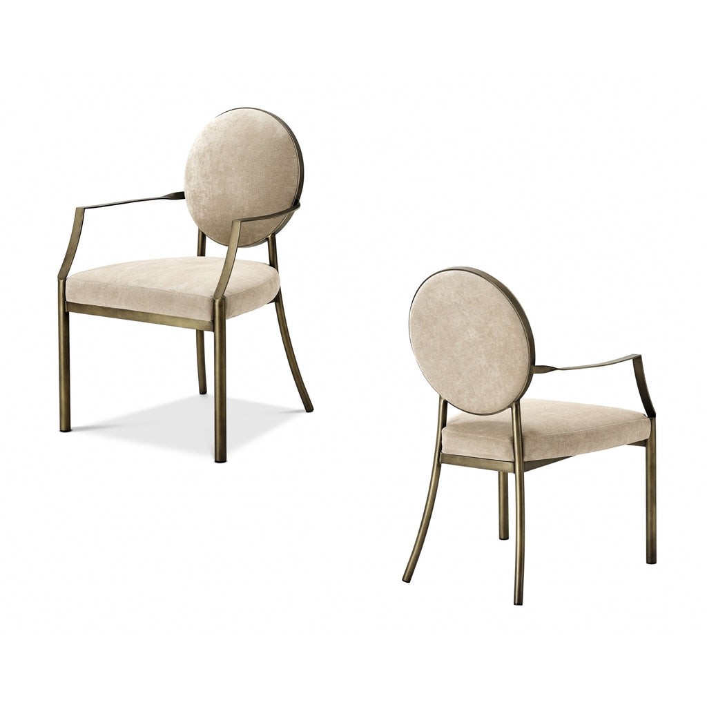 Pair of Scribe with arm Dining Chairs