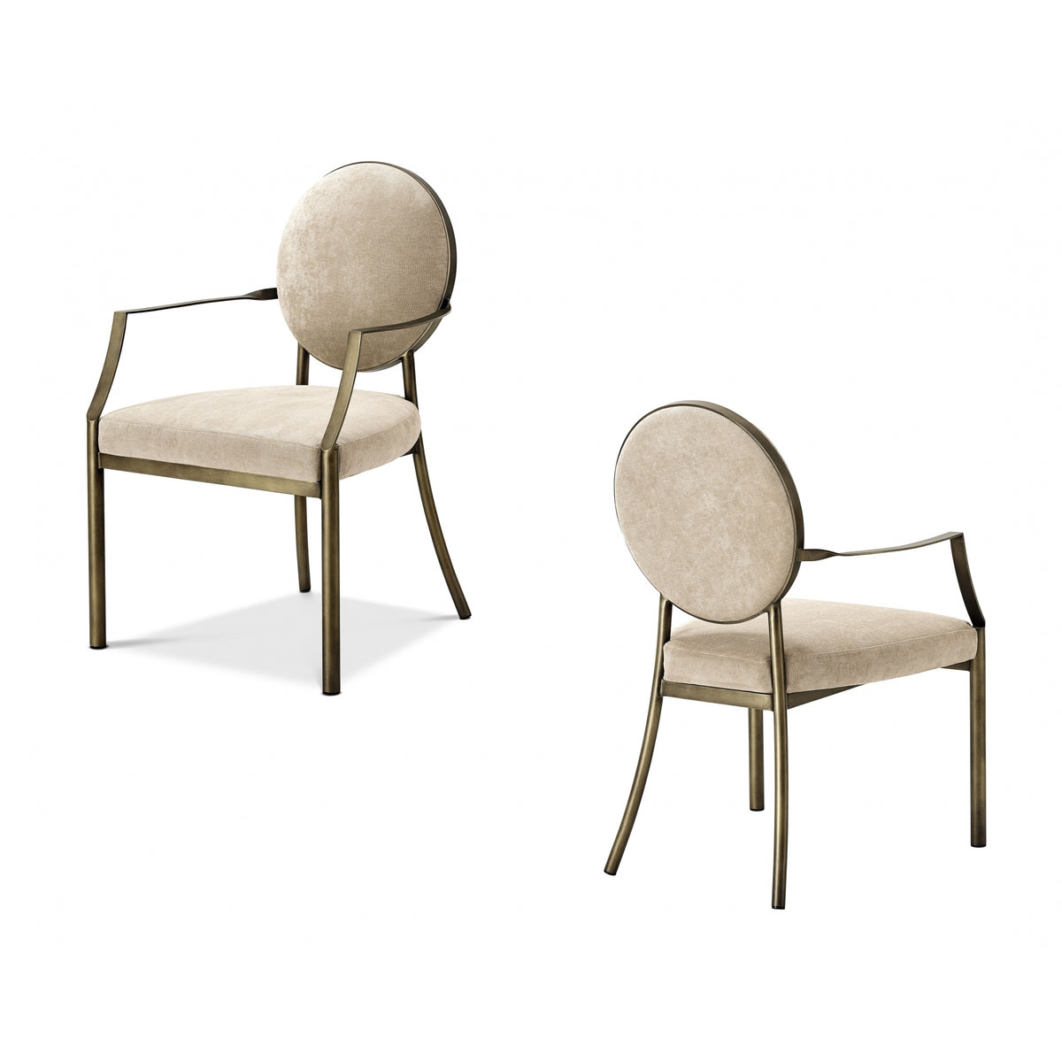 Pair of Scribe with arm Dining Chairs