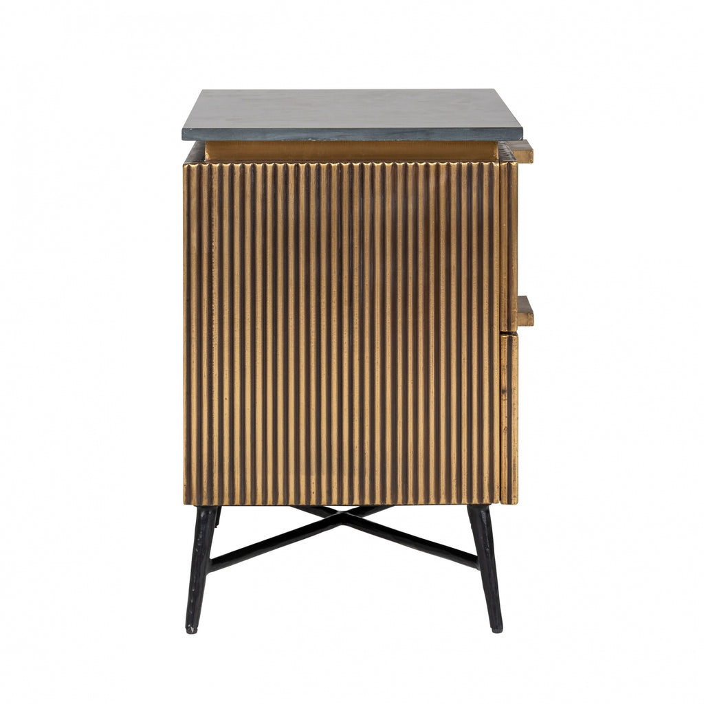 Ironville 2 Drawer Bedside Cabinet