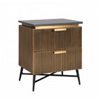 Ironville 2 Drawer Bedside Cabinet