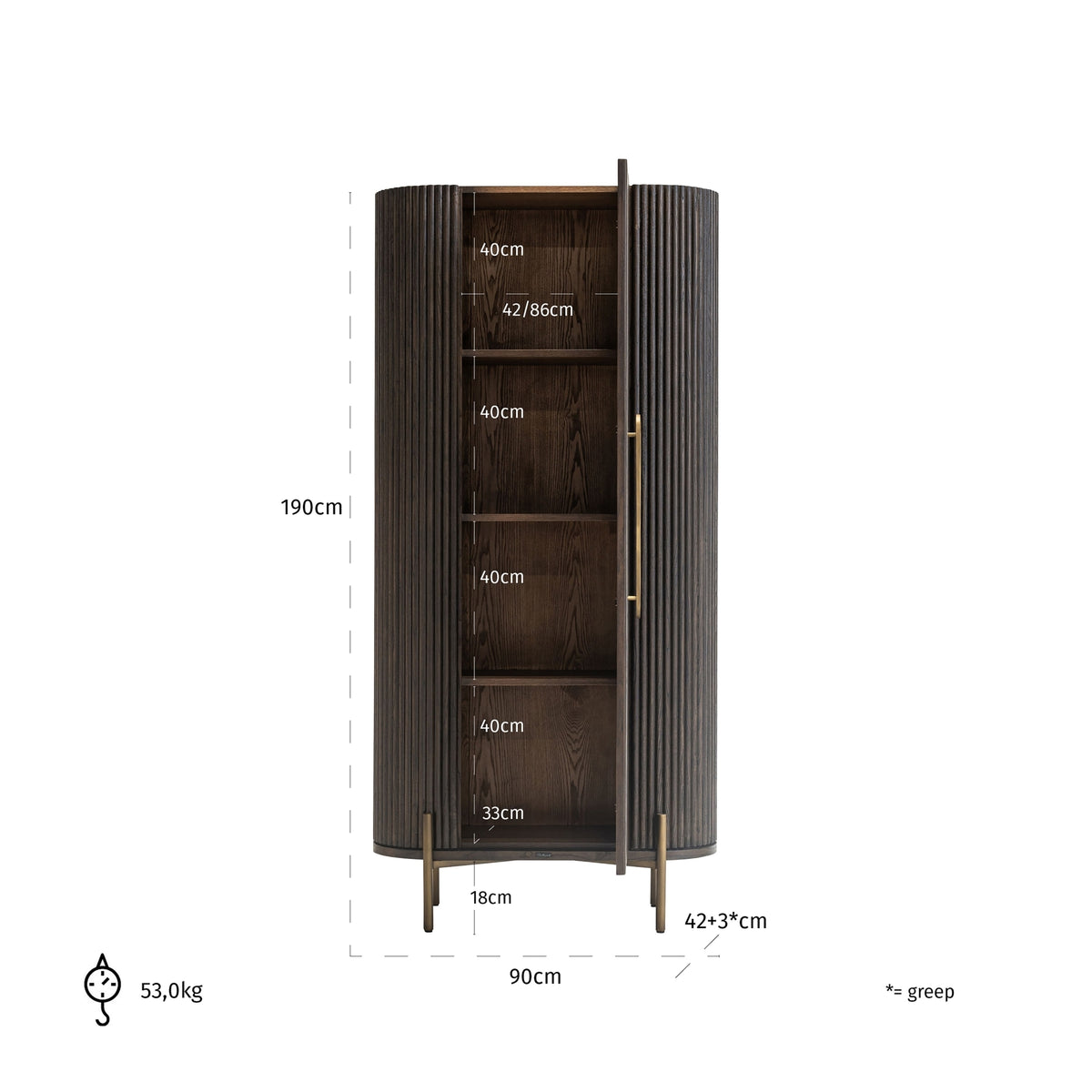 Luxor 1 Door Cabinet