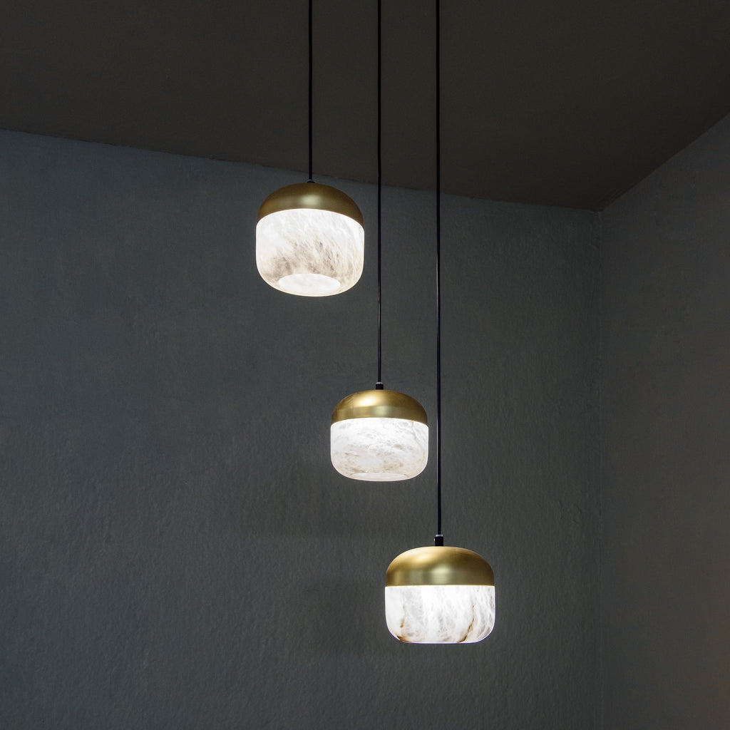 Helios Alabaster Pendant Light Set Of 3