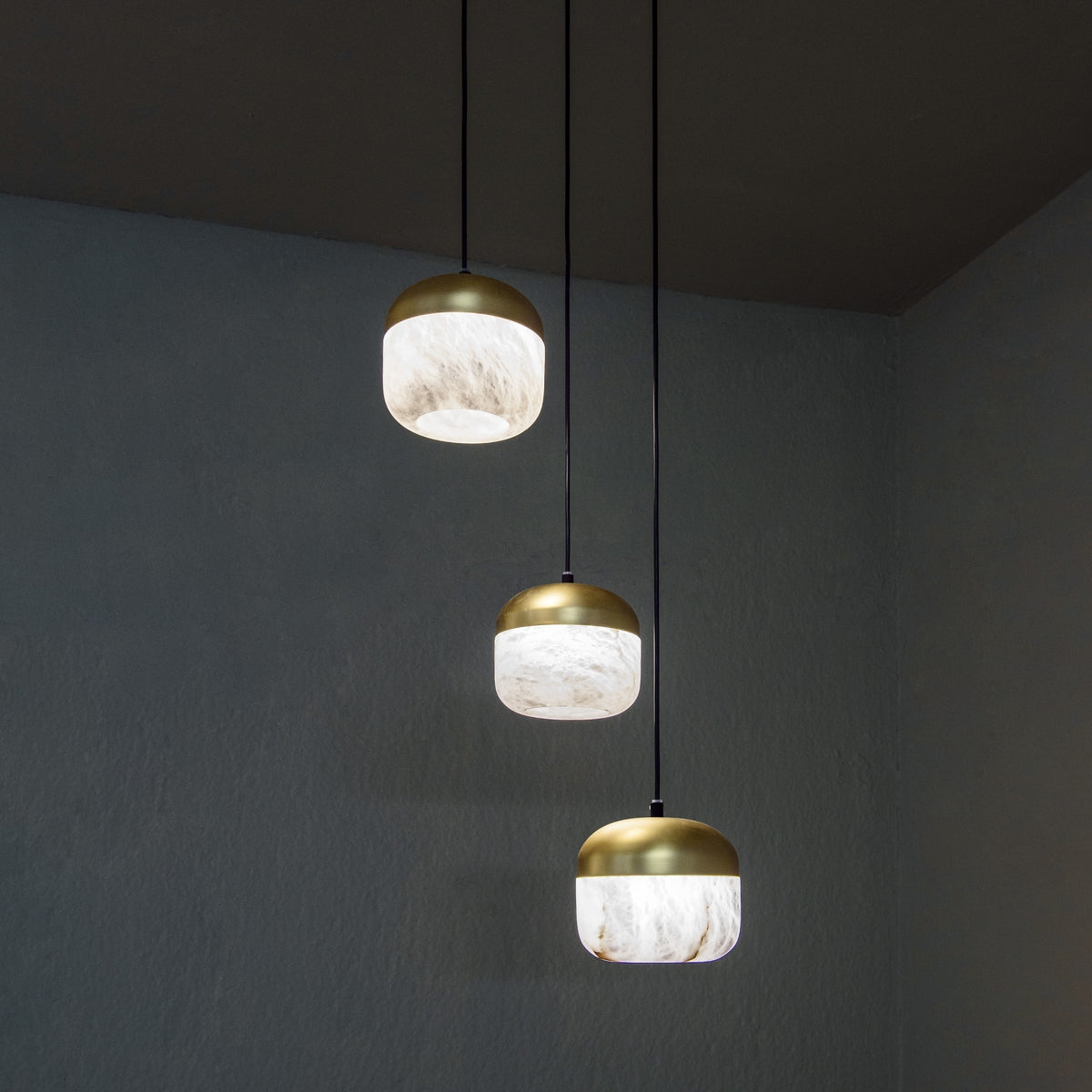 Helios Alabaster Pendant Light Set Of 3