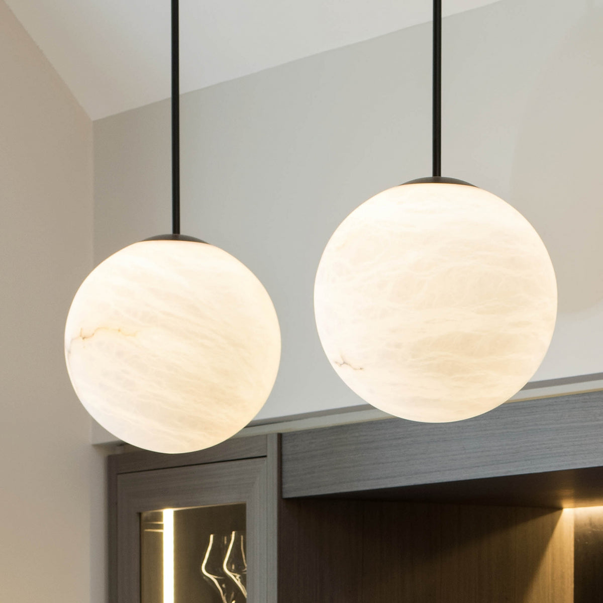 Orion Alabaster Pendant Light - Pair