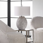 Cyprien Grey White Table Lamp