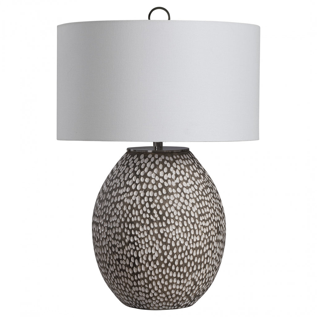 Cyprien Grey White Table Lamp