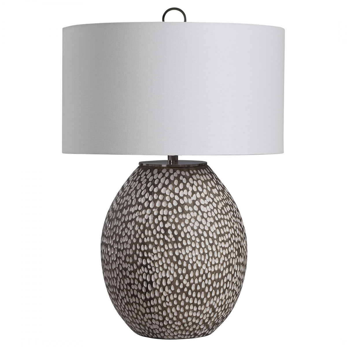 Cyprien Grey White Table Lamp