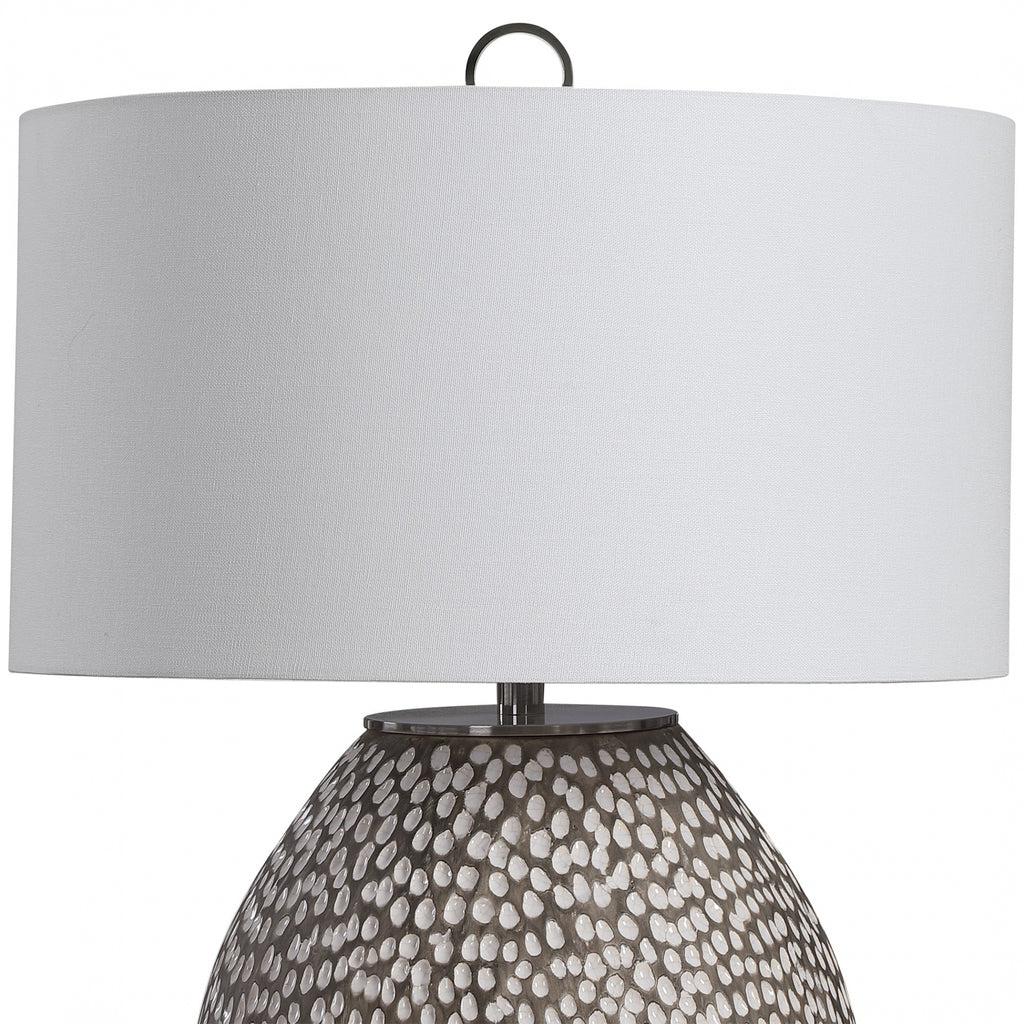Cyprien Grey White Table Lamp