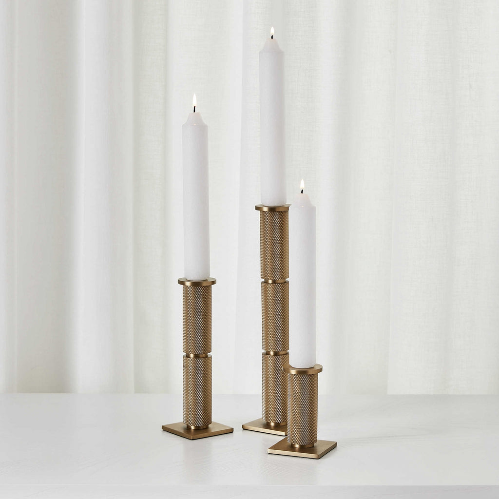 Knurled Taper Candleholders