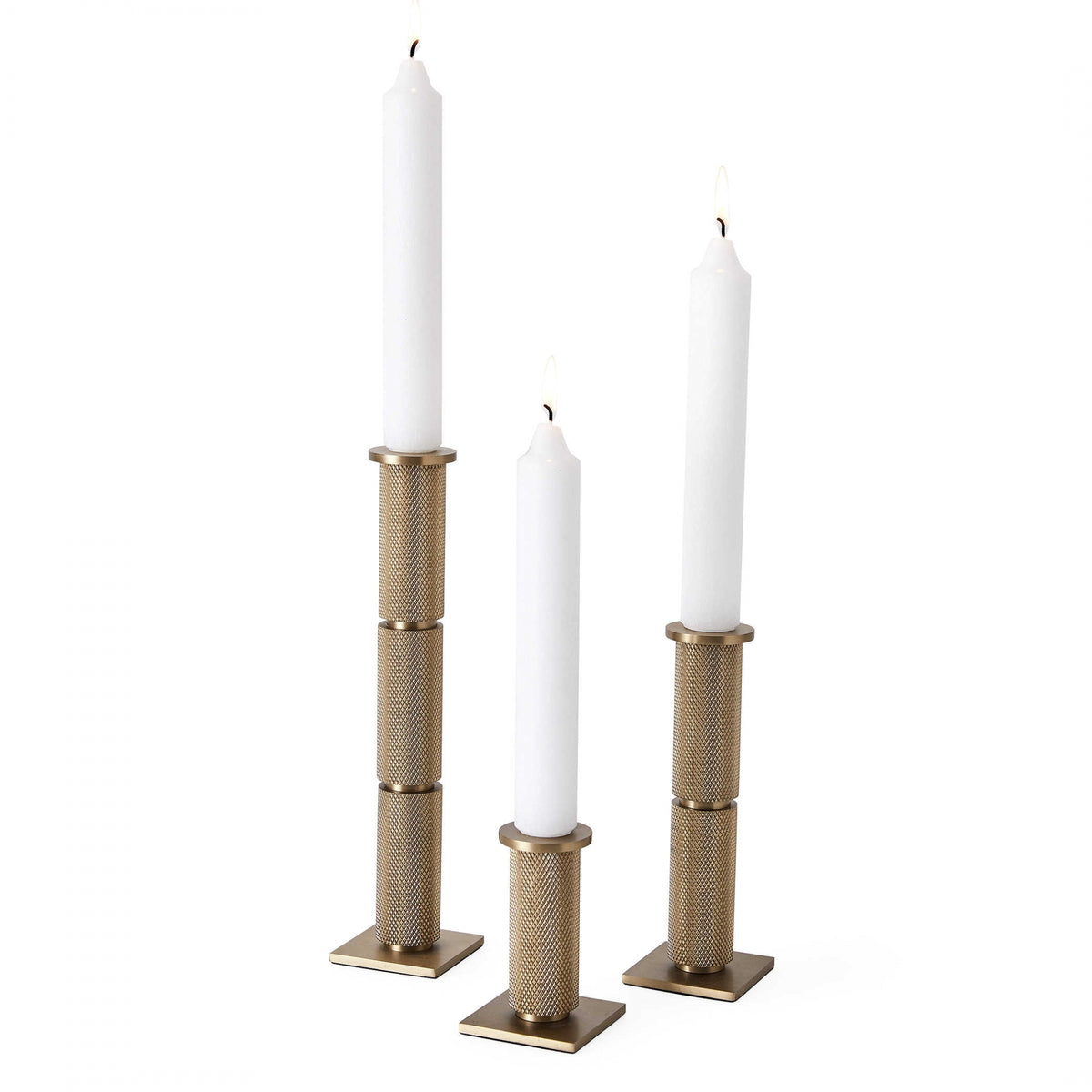 Knurled Taper Candleholders