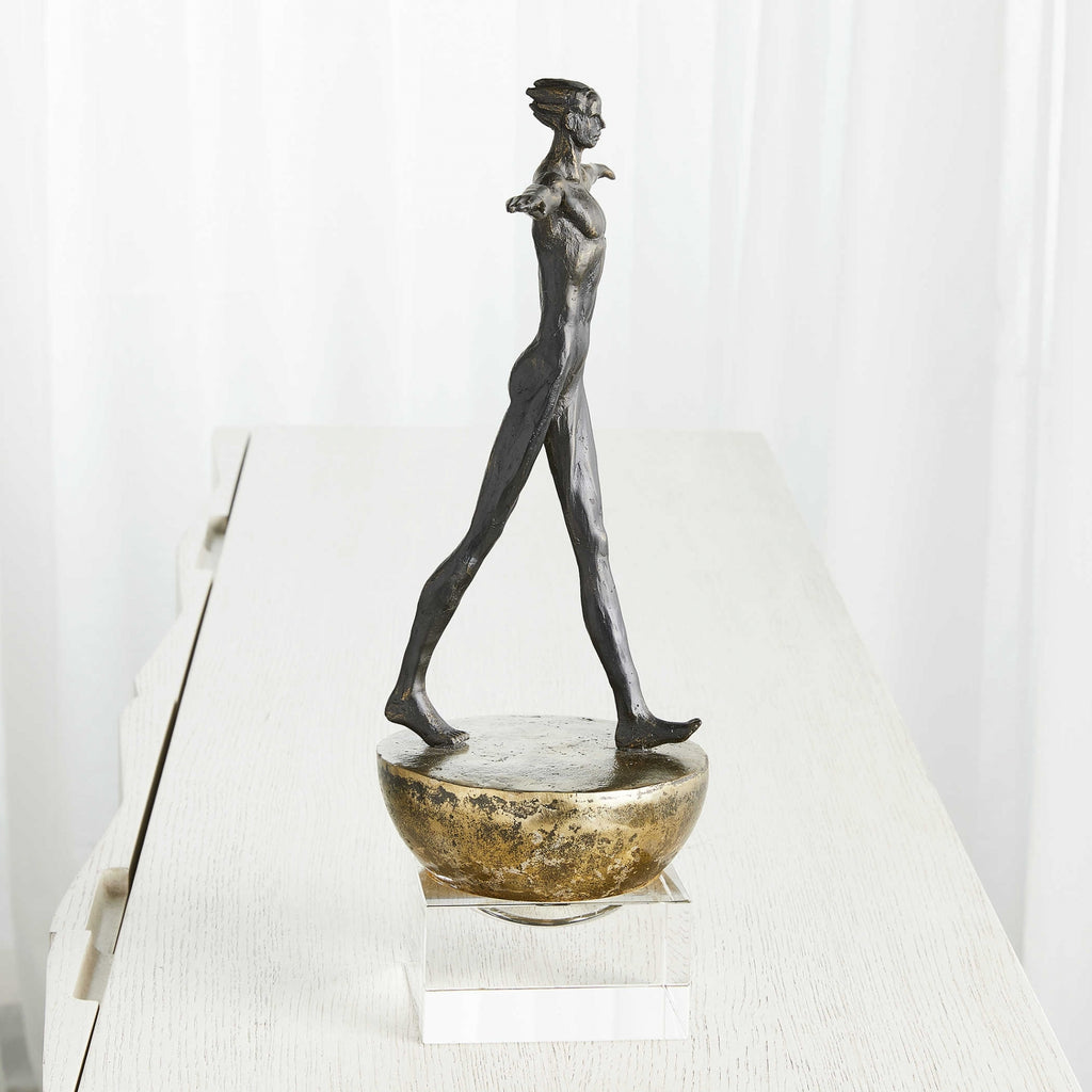 Man Finding Balance Sculpture