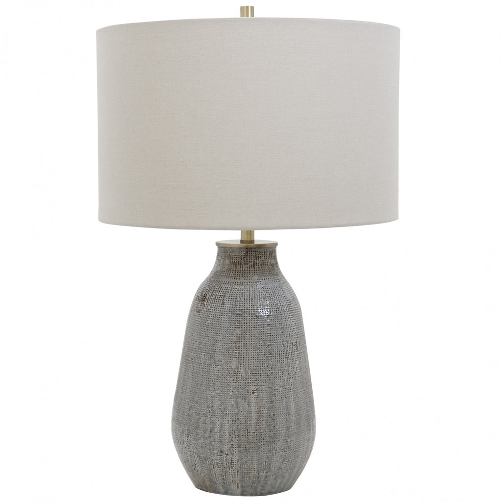 Monacan Grey Textured Table Lamp