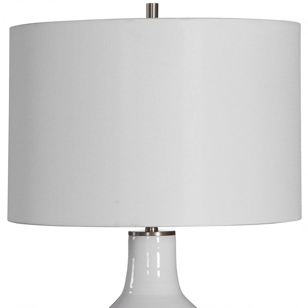 Dakota White Crackle Table Lamp