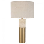 Gravitas Elegant Brass & Stone Lamp