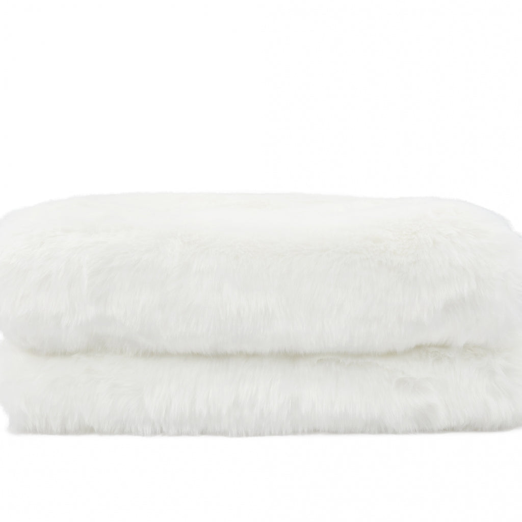 Arctic Fox Faux Fur Throw