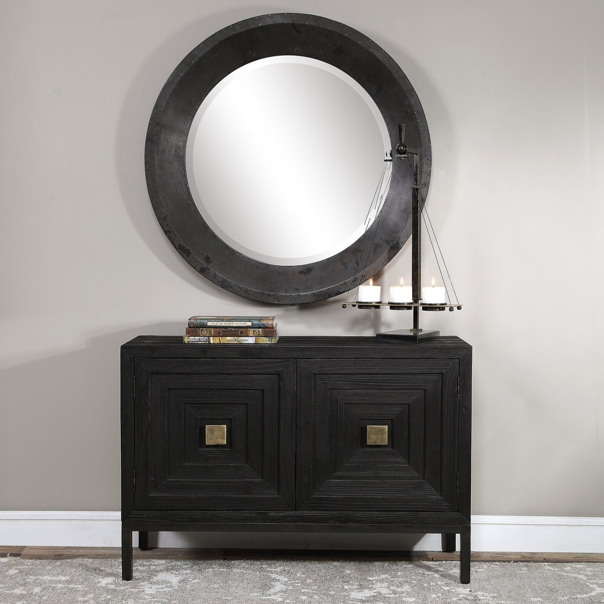 Aiken Dark Walnut 2 Door Cabinet
