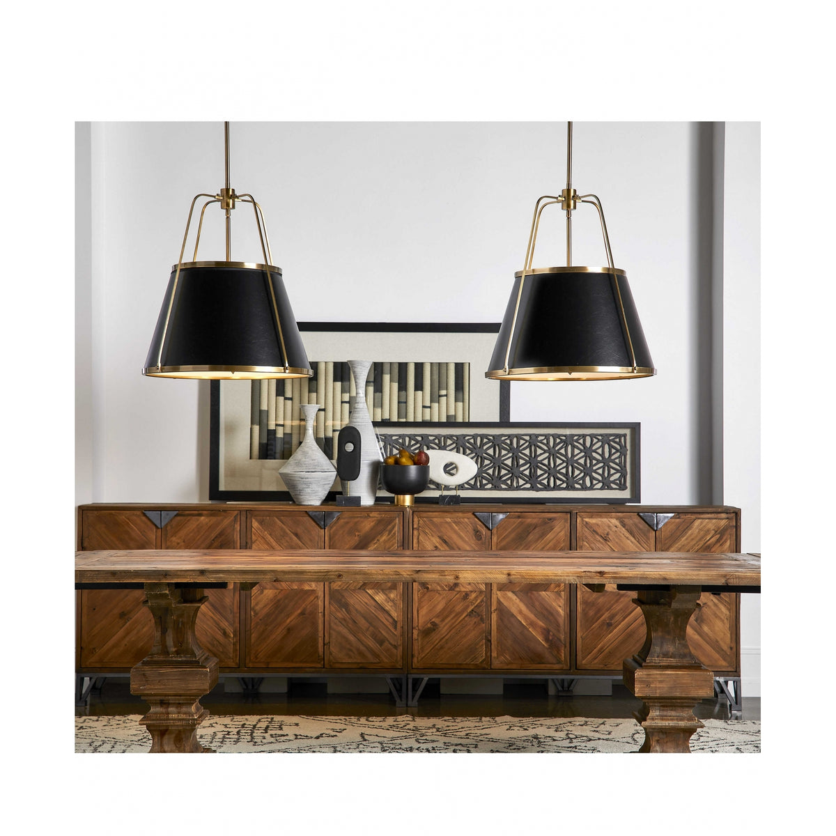Leather Classic 4 Light Pendant