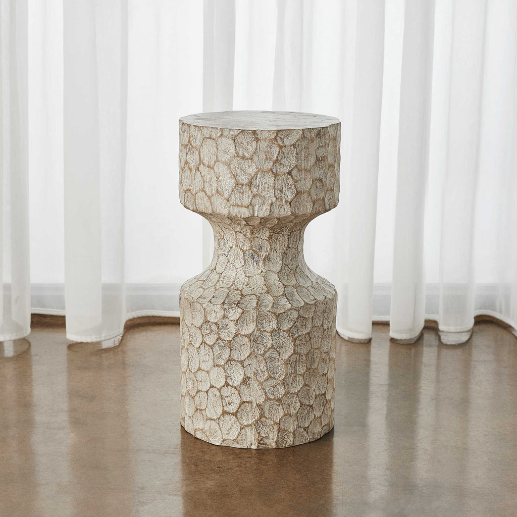 Whittled Accent Table