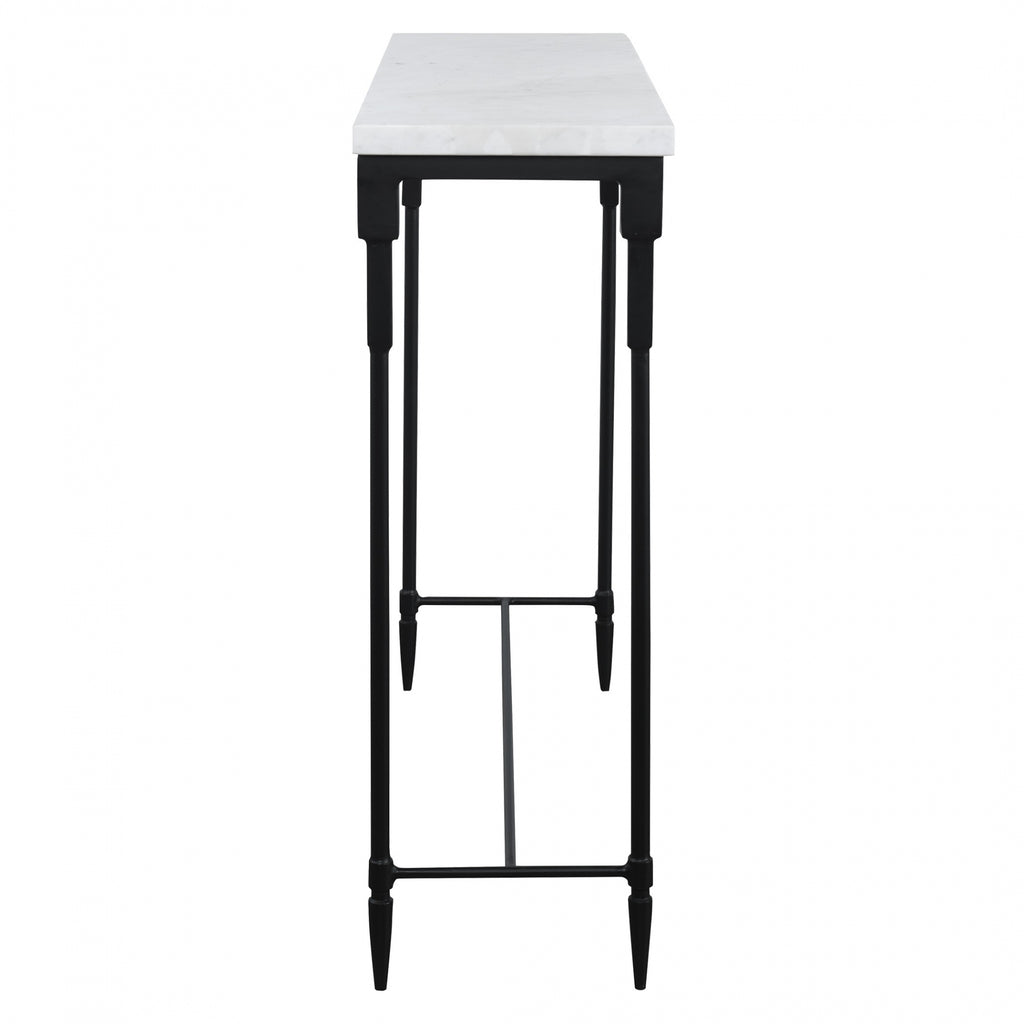 Bourges White Marble Console Table
