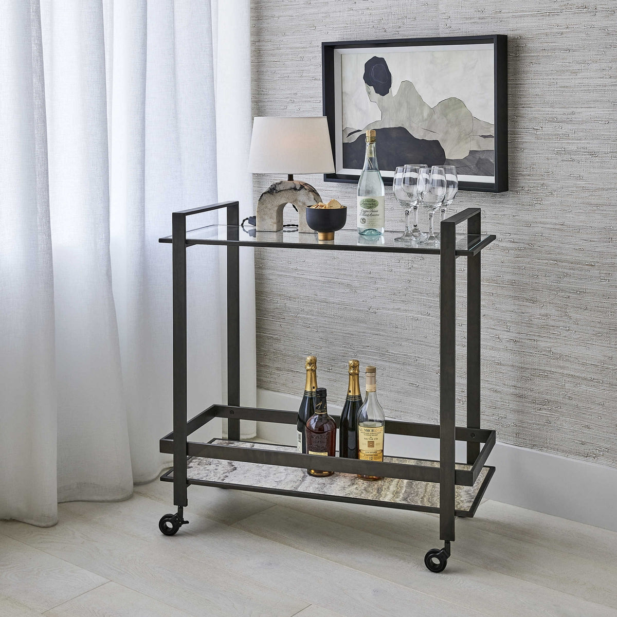 Roll Along Bar Cart