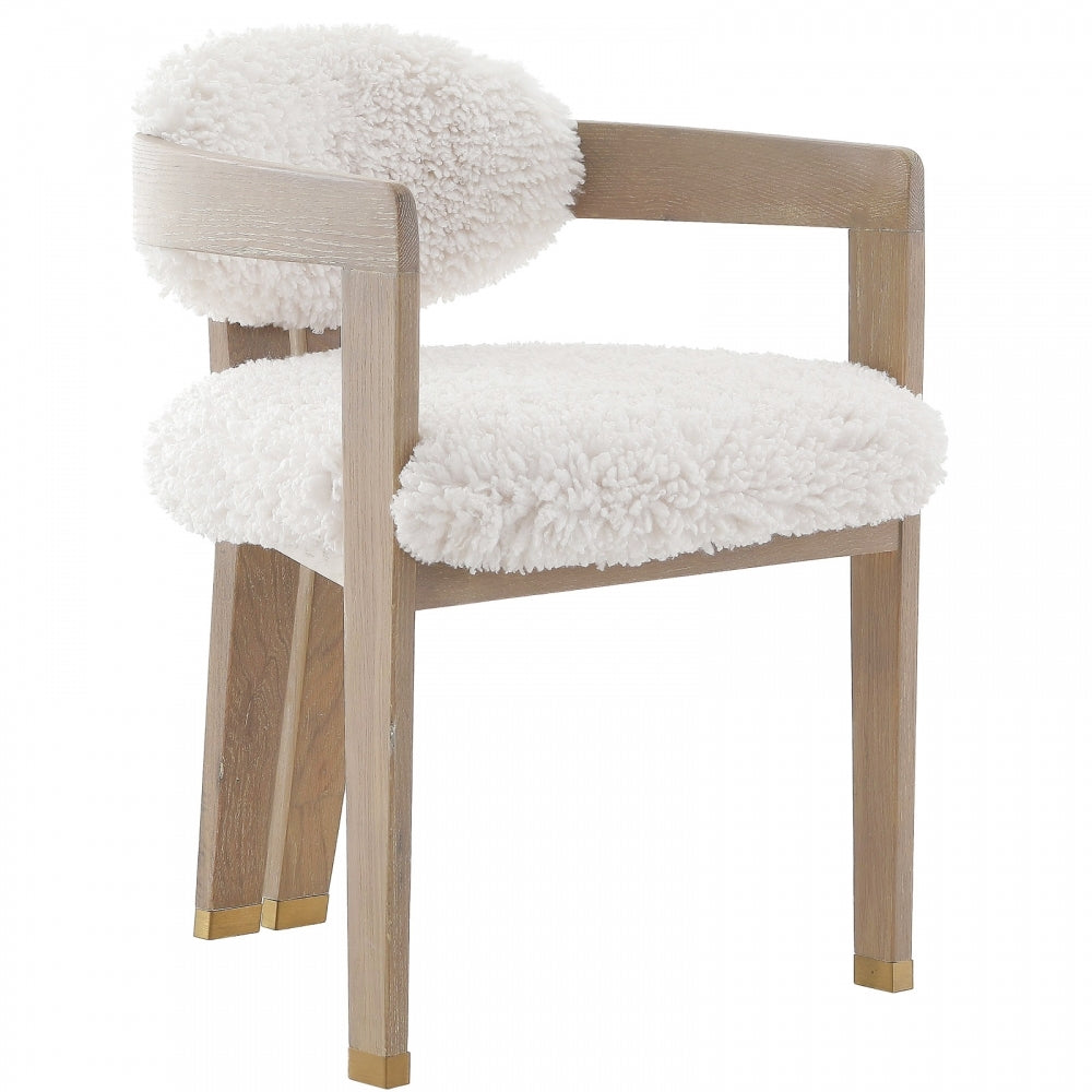 Pair Of Baaarb Dining Chairs Faux Sheepskin