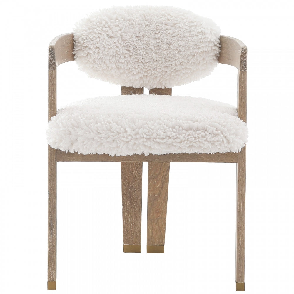 Pair Of Baaarb Dining Chairs Faux Sheepskin