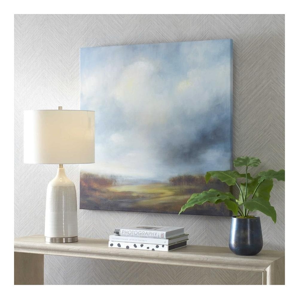 Blue Light Printed Canvas