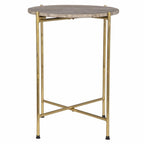 Travertine Top Side Table