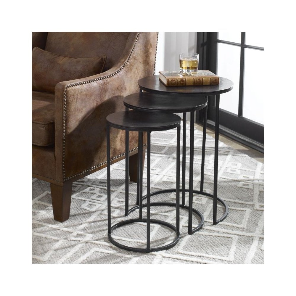 Espresso Set Of Round Nesting Tables