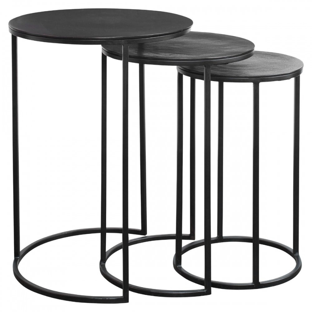 Espresso Set Of Round Nesting Tables
