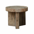 Reclaimed Oak Round Side Table