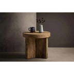 Reclaimed Oak Round Side Table