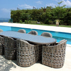 Strips Oval 8 Seat Dining Table