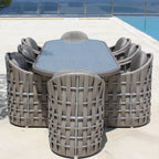 Strips Oval 8 Seat Dining Table