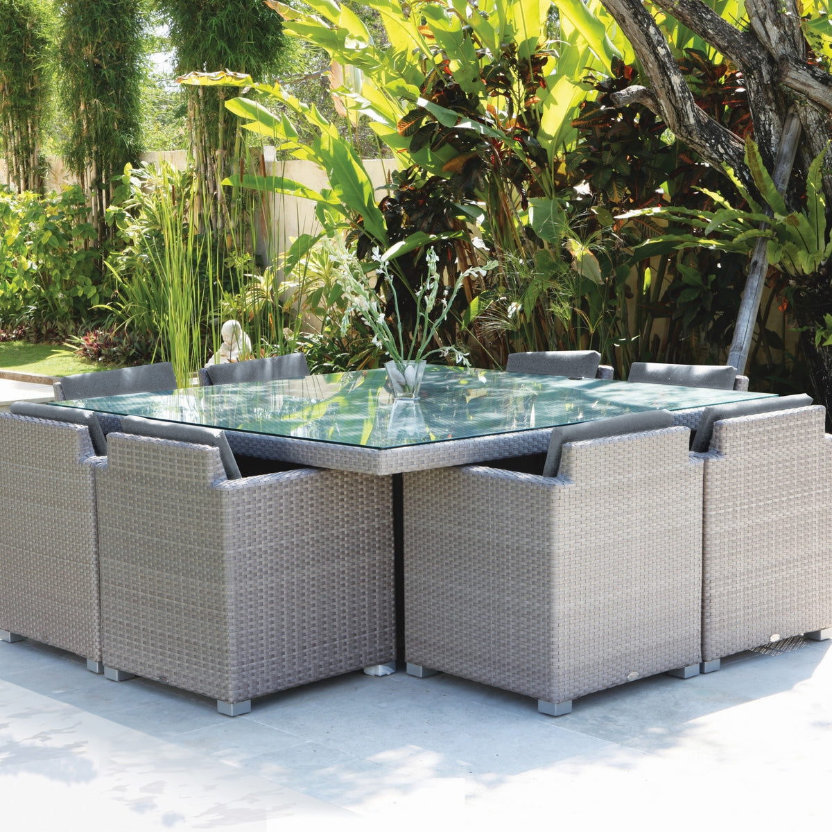 Pacific 8 Seat Square Dining Set