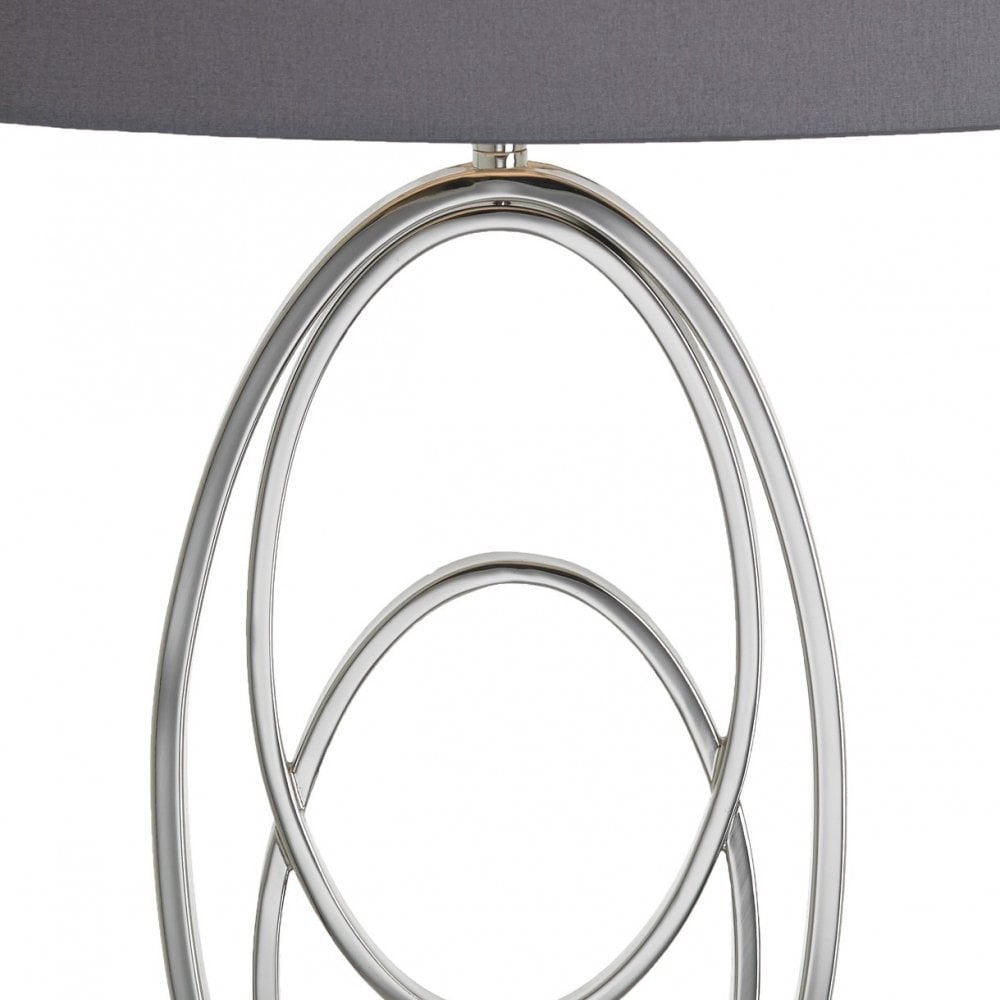 Oval Rings Nickel Table Lamp