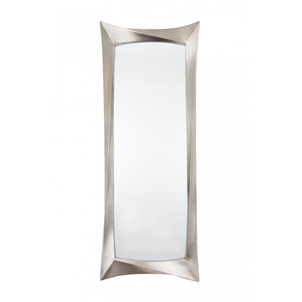 Ceret Silver Leaf Long Wall Mirror